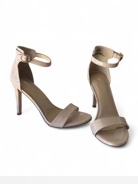 Women’s Nude Ankle-Strap Patent High Heals